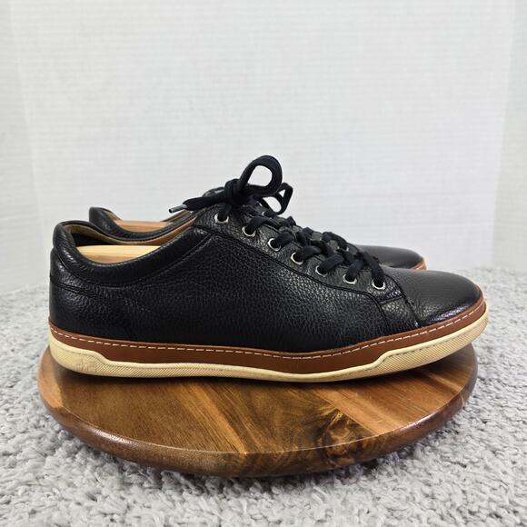 Allen Edmodns Porter Black Leather Lace Up Casual Daily Sneakers Mens 11.5 D - Picture 3 of 15